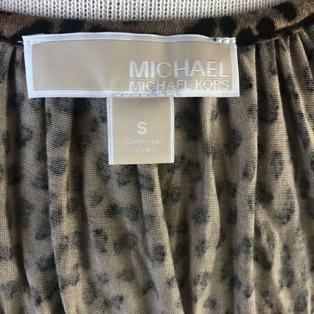 NWT Michael Kors Cheetah Top Size S